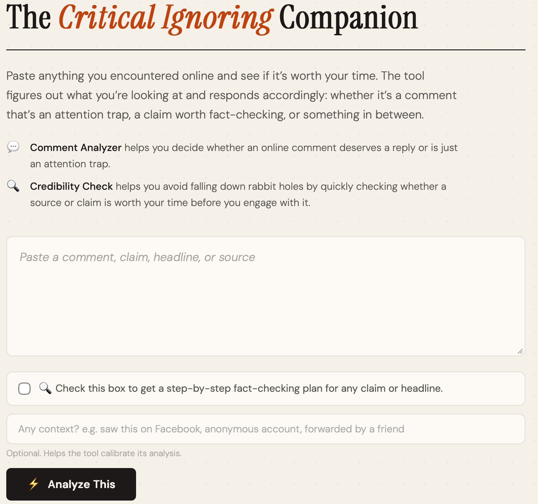 Critical Ignoring Companion preview